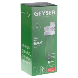 Φίλτρο Κεντρικήs Παροχήs 1/2" Geyser GARANT Διάφανο Ύψουs 10 Ιντσών Νο 29